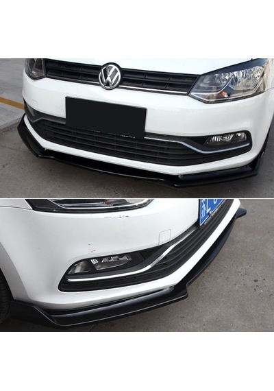 Vw Polo Ön Tampon Altı Lip Plastik Kulaklı Parlak Siyah 2014-2018