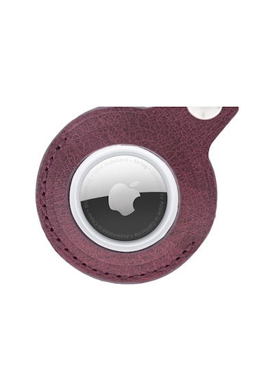 Apple Airtag Uyumlu Deri Anahtarlık, Mor