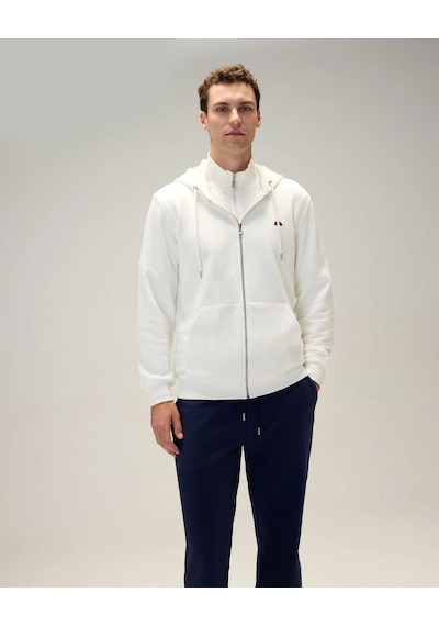 Ellesse Erkek Fermuarlı Kapüşonlu Sweatshırt Beyaz