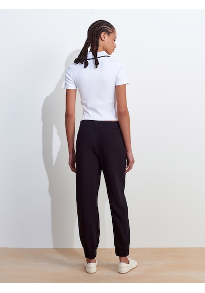 Dilvin 71608 Manşetli Jogger Pantolon-siyah Siyah