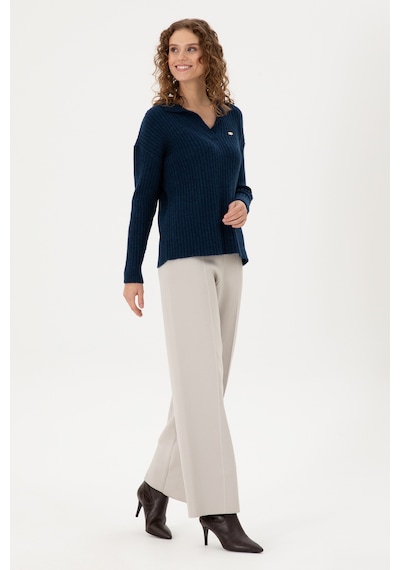 U.S. Polo Assn.  Kadın Taş Loose Fit Triko Pantolon 50293068-VR049