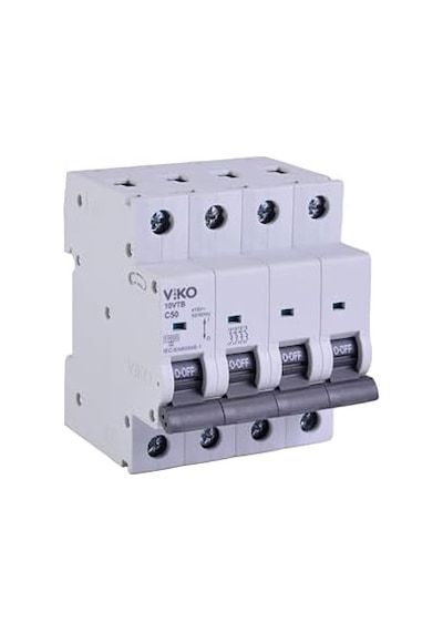10vtb-4c50 Otomatik Sigorta 10ka C Tipi 4 Kutup 50a