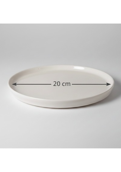 6 Kişilik Nodric Kenar Toledo Pasta Tabağı 20cm Krem Rengi