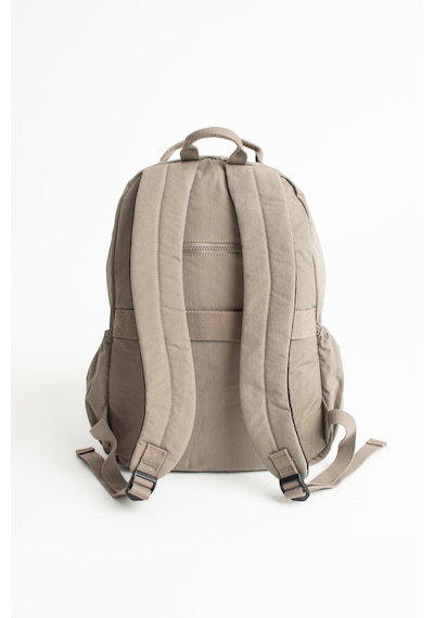 Özer -3013 Sanmorris Unisex Suya Dayanıklı Krinkıl Kumaş Çok Gözlü Orta Boy Laptop Okul Ve Sırt Çantası Kum