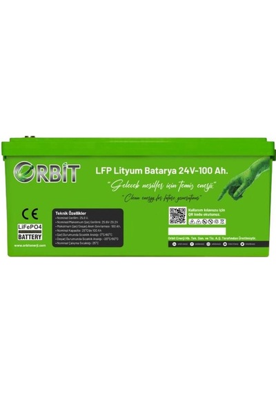 Orbit 24v 100ah Marin Lityum Lifepo4 Akü