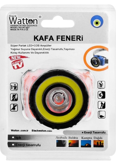 Güçlü Pilli Kafa Lambası Watton Wt-607 - Watton Watton Watton -pvtrn