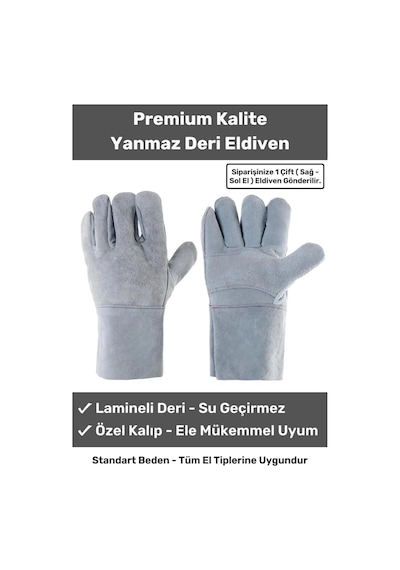 Premium Tasarım Isıya Dayanıklı Kaynak Yangın Su Geçirmez Çok Amaçlı Yanmaz Deri Eldiven