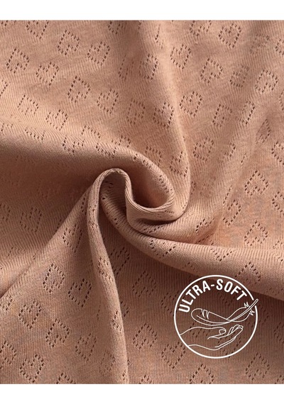 Alya Underwear %100 Pamuklu Kadın Külot Normal Bel Yükseklikli Jakarlı Kalp Desenli Kumaş Slip Ten Rengi