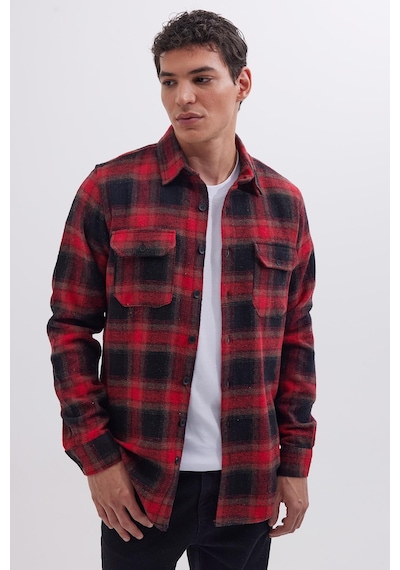 Tudors Erkek Slim Fit Dar Kesim Çift Cepli Kapaklı Spor Yaka Kareli Oduncu Gömlek-41808 Çok Renkli Tudors Erkek Slim Fit Dar Kesim Çift Cepli Kapaklı Spor Yaka Kareli Oduncu Gömlek-41808 Çok Renkli