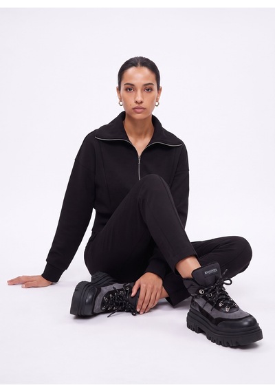 Discovery Expedition D6wl-swt3558 Siyah Kadın Sweatshirt