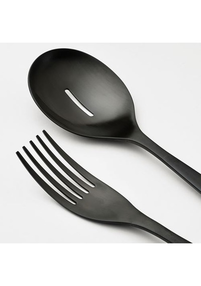 Ikea Tıllagd Servis Takımı, Siyah, 24 Cm, 2 Parça