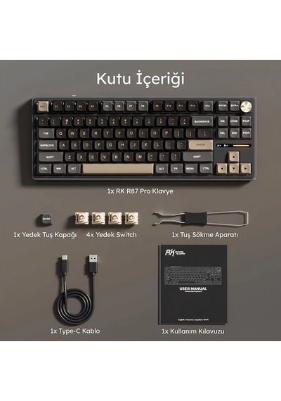 Royal Kludge Rk R87 Pro %75 Mekanik Oyuncu Klavyesi