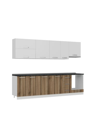 Minar 290 Cm Mutfak Dolabı Beyaz Dore 290-D8 Beyaz