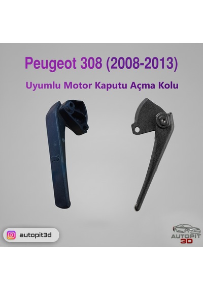 Peugeot 308 2008 2013 Uyumlu Motor Kaputu Açma Kolu Motor Kaputu Açma Kolu