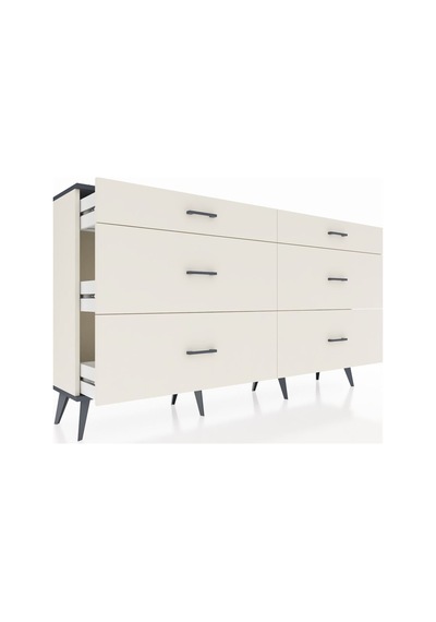Arges Konsol 6 Çekmeceli 176x30x99 Aytaşı-antrasit/aytaşı Antrasıt/aytası - Aytası