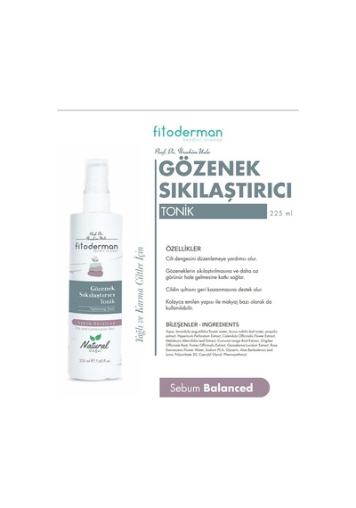 Fitoderman Gözenek Sıkılaştırıcı Tonik 225 ML