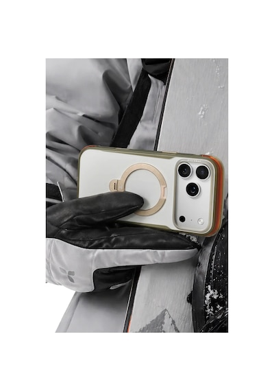 Torras Apple iPhone 17 Pro Max / 18 Pro Max Uyumlu Ostand Q3 Air Pro Standlı Magsafe Kapak Kahverengi