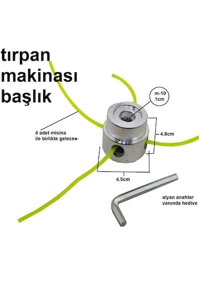 Çim Biçme Makinesi Kafası Tırpan Misinası Kafası Tırpan Makina Kafası Ahtapot Başlık