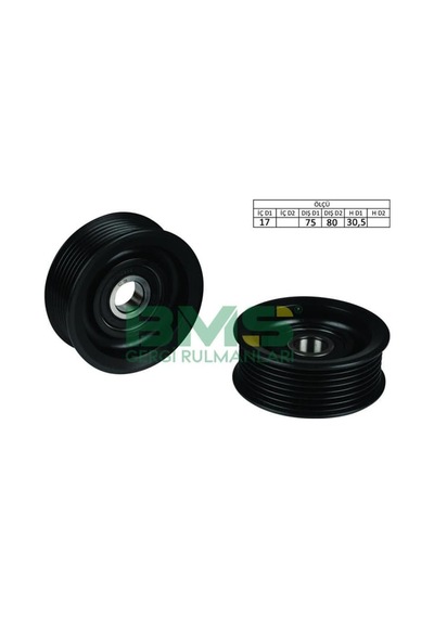 BMS 429 Alternatör V Kayış Gergi Rulmanı 17×75 80×30.5 Plastik Plastik 7Pk Honda Crv III Crv V Stream