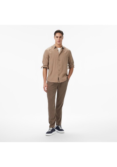 Nautica Erkek Kahverengi Jogger Fit Pantolon Düz P57212t Kahverengi
