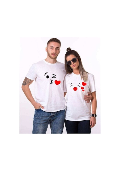 Tshirthane Öpücük Sevgili Kombinleri Tshirt Kombini (527608703) Beyaz