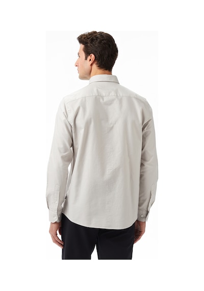 Nautica Erkek Gri Classic Fit Gömlek Düz W57435t Gri