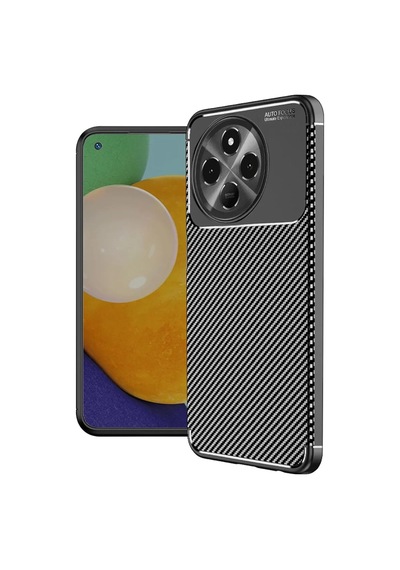 Newface Tecno Spark 30 Pro Kılıf Auto Focus Karbon Kapak - Siyah