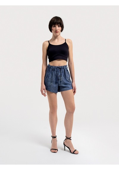 Regular Fit Kadın Şort Denim