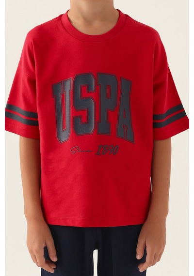 U.S. Polo Assn. Lisanslı Sim Kırmızı Erkek Çocuk Bermuda Takım 5274-43353 Kırmızı