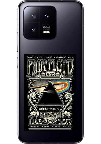 Xiaomi Mi 13 Uyumlu Şeffaf Kılıf Pink Floyd Tasarımlı