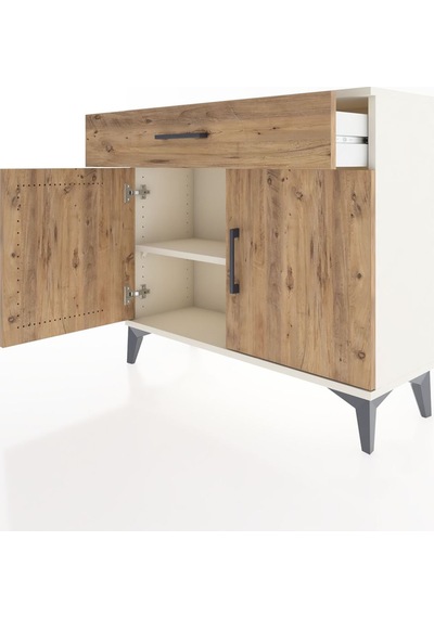 Arges Şifonyer Tek Raflı Tek Çekmeceli 2 Kapaklı 88x30x80 Ayt... Aytaşı