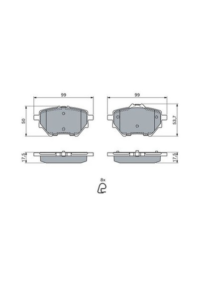 Peugeot 508 1.6puretech 2018-2025 Bosch Arka Balata Netpar25839