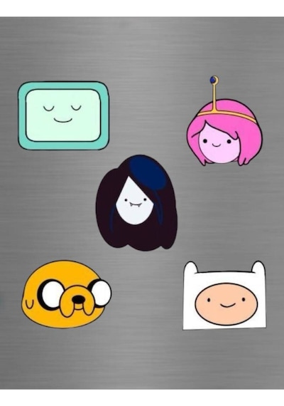Adventure Time Finn Ve Jake Köpek Figürlü Dekoratif Çizgi Film Buzdolabı Magneti