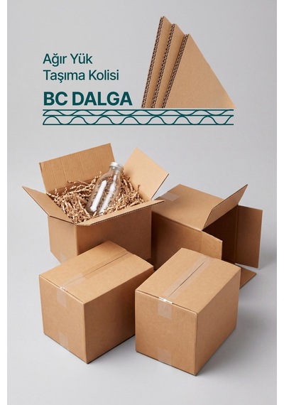 10 Adet 30x25x20 Cm Bc Dalga E-ticaret Ve Taşıma Kolisi