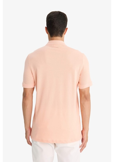 Defacto %100 Pamuk Regular Fit Polo Yaka Kısa Kollu Basic Düz Pike Kumaş Tişört C1293ax25spog616 Turuncu