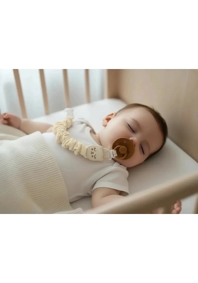 Babyjem Bürümcüklü Emzik Askısı Ekru