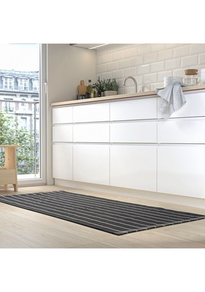 Ikea Rıdstıg Büyük Halı, Gri-kırık Beyaz, 80x180 Cm, Dikdörtgen