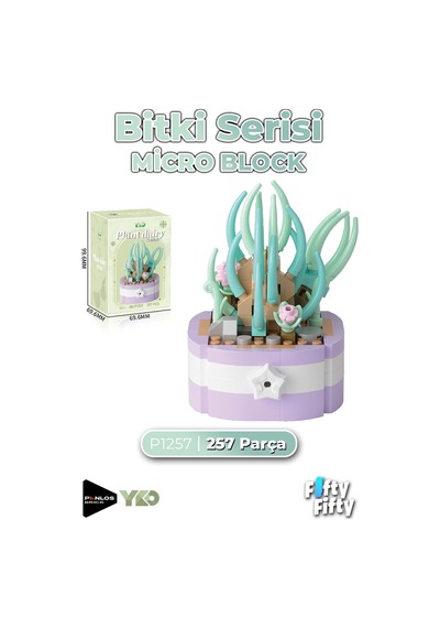 Panlos Micro Block Bitki Serisi 1257 Çiçek Buketi 257 Parça Oyuncak Yapım Seti Ffp-1257