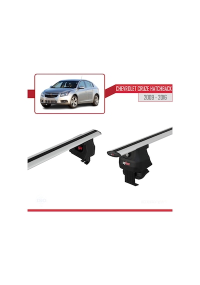 Chevrolet Cruze Hatchback 2009-2016 Arası İle Uyumlu Ace-4 Ara Atkı Tavan Barı Gri