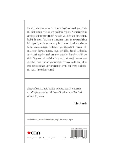 Sonsuzluğun Tarihi -  Jorge Luis Borges - Can Yayınları