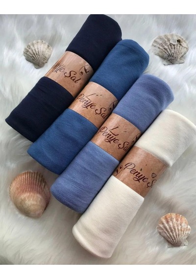 Gesshop Kadın Penya Şal Mavi