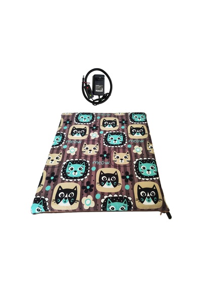 Kedi Minderi Isıtmalı Model 45x45cm 12v Adaptörlü Su Geçirmez Kdtes18
