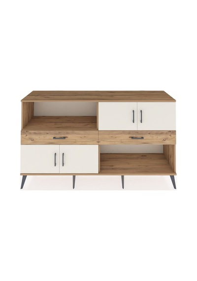 Hyperion Konsol 8 Raflı 3 Çekmeceli Tek Kapaklı 176x44x99 Çam-ay Çam-aytaşı/çam