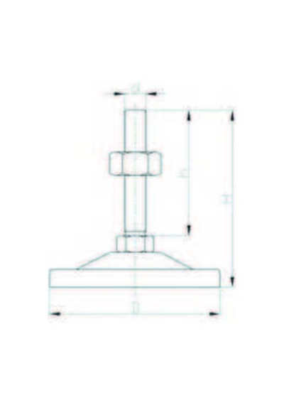 Mas601615 Sabit Metal Ayak Çap:60 M16X150Mm Civatalı