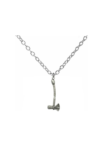 Thor Savaş Baltası Figürlü Kolye 60 Cm Zincirli Zamak Kaplama Unisex Mitolojik Ve Gotik Aksesuar Çok renkli