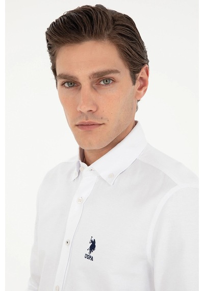 U.S. Polo Assn. Erkek Uzun Kol Slim Fit Gömlek 1962440 Beyaz U.S. Polo Assn. Erkek Uzun Kol Slim Fit Gömlek 1962440 Beyaz