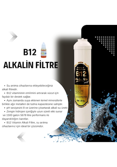 Tüm Açık Kasalara Uyumlu Ph8 B 12 Destekli 8 Aşamalı Su Arıtma Filtre Seti
