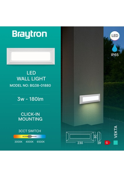 3w Modern Beyaz 3 Renk Slim Led Armatür - Yüksek Verimli