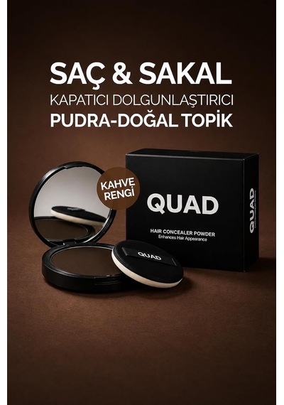 Unisex Saç Ve Sakal Kapatıcı Dolgunlaştırıcı Pudra, Koyu Kahve, 12gr, Doğal Görünüm, Anında Hacim Çok Renkli