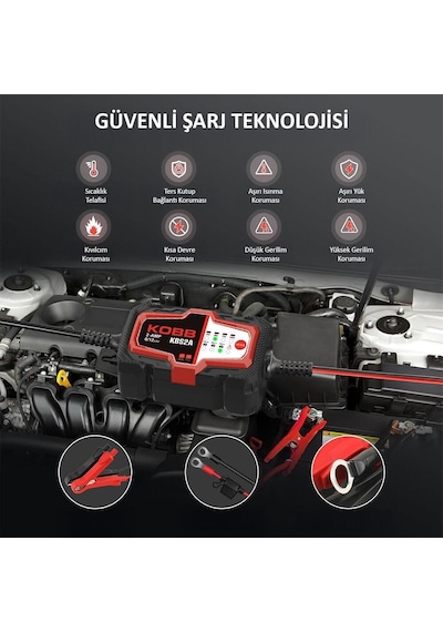 Kobb Kbs2a 6v/12v 60ah Akıllı Akü Şarj Ve Akü Bakım / Desülfatör Fr Kbs2a